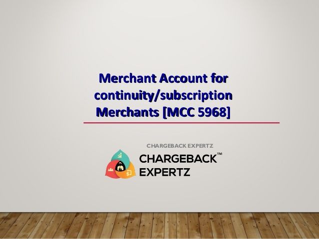 Merchant Account for Continuity